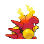 Magmar back-facing sprite from Pokémon FireRed