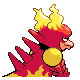 Magmar back-facing sprite from Pokémon SoulSilver