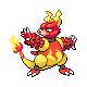Magmar front-facing sprite from Pokémon SoulSilver