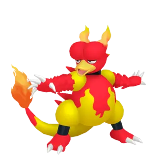 Magmar front-facing sprite from Pokémon Sword