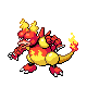 Magmar front-facing sprite from Pokémon Platinum