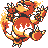Magmar front-facing sprite from Pokémon Yellow