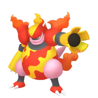 Magmortar front-facing sprite from Pokémon Sun