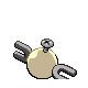 Magnemite shiny back-facing sprite from Pokémon HeartGold