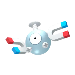 Magnemite front-facing sprite from Pokémon Let's Go, Eevee!