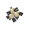 Magneton shiny back-facing sprite from Pokémon White
