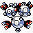 Magneton front-facing sprite from Pokémon Crystal