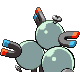 Magneton back-facing sprite from Pokémon HeartGold