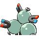 Magneton back-facing sprite from Pokémon Platinum