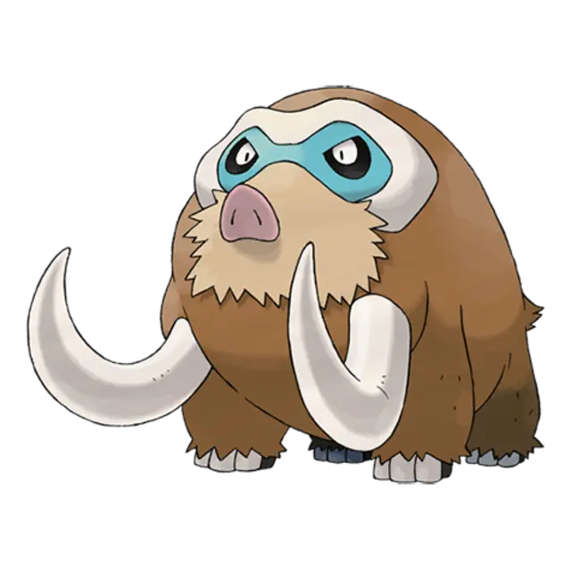 Mamoswine, the Twin Tusk Pokémon — Ice/Ground-type Pokémon official artwork