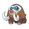 Mamoswine front-facing sprite from Pokémon Black