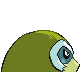 Mamoswine shiny back-facing sprite from Pokémon Pearl