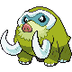 Mamoswine shiny front-facing sprite from Pokémon Pearl