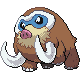 Mamoswine front-facing sprite from Pokémon SoulSilver