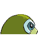 Mamoswine shiny back-facing sprite from Pokémon SoulSilver