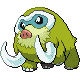 Mamoswine shiny front-facing sprite from Pokémon SoulSilver