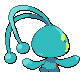 Manaphy shiny back-facing sprite from Pokémon Pearl
