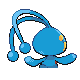 Manaphy back-facing sprite from Pokémon SoulSilver