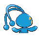 Manaphy back-facing sprite from Pokémon Platinum