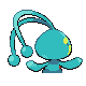 Manaphy shiny back-facing sprite from Pokémon Platinum