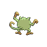 Mankey shiny back-facing sprite from Pokémon Black