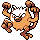 Mankey front-facing sprite from Pokémon Crystal