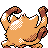 Mankey back-facing sprite from Pokémon Gold