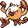 Mankey front-facing sprite from Pokémon Gold