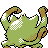 Mankey shiny back-facing sprite from Pokémon Gold