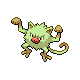 Mankey shiny front-facing sprite from Pokémon HeartGold