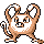 Mankey front-facing sprite from Pokémon Red