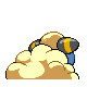 Mareep back-facing sprite from Pokémon HeartGold
