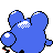 Marill back-facing sprite from Pokémon Crystal