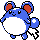 Marill front-facing sprite from Pokémon Crystal