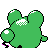 Marill shiny back-facing sprite from Pokémon Crystal