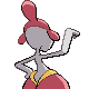 Medicham back-facing sprite from Pokémon Diamond