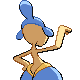 Medicham shiny back-facing sprite from Pokémon Diamond