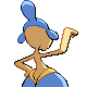 Medicham shiny back-facing sprite from Pokémon SoulSilver