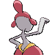 Medicham back-facing sprite from Pokémon Platinum