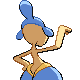 Medicham shiny back-facing sprite from Pokémon Platinum