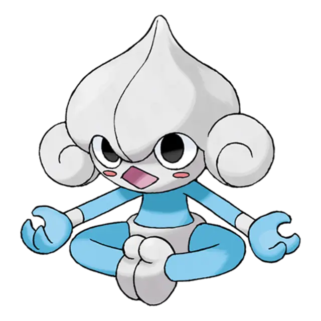 Meditite, the Meditate Pokémon — Fighting/Psychic-type Pokémon official artwork