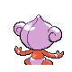 Meditite shiny back-facing sprite from Pokémon Pearl