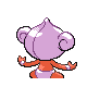 Meditite shiny back-facing sprite from Pokémon Platinum