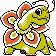 Meganium shiny front-facing sprite from Pokémon Gold