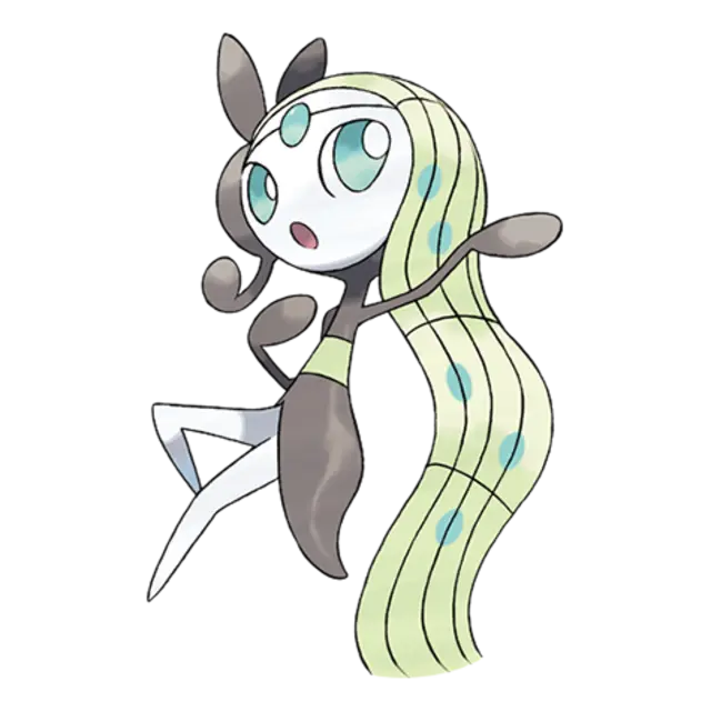 Meloetta, the Melody Pokémon — Normal/Psychic-type Pokémon official artwork