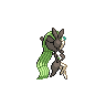 Meloetta back-facing sprite from Pokémon White 2
