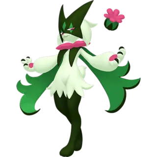 Meowscarada front-facing sprite from Pokémon Violet
