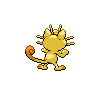 Meowth back-facing sprite from Pokémon Black