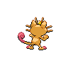 Meowth shiny back-facing sprite from Pokémon Black