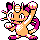 Meowth shiny front-facing sprite from Pokémon Crystal